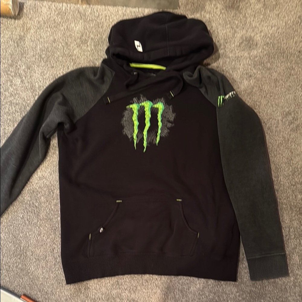 Black Monster Energy Hoodie Youth Large